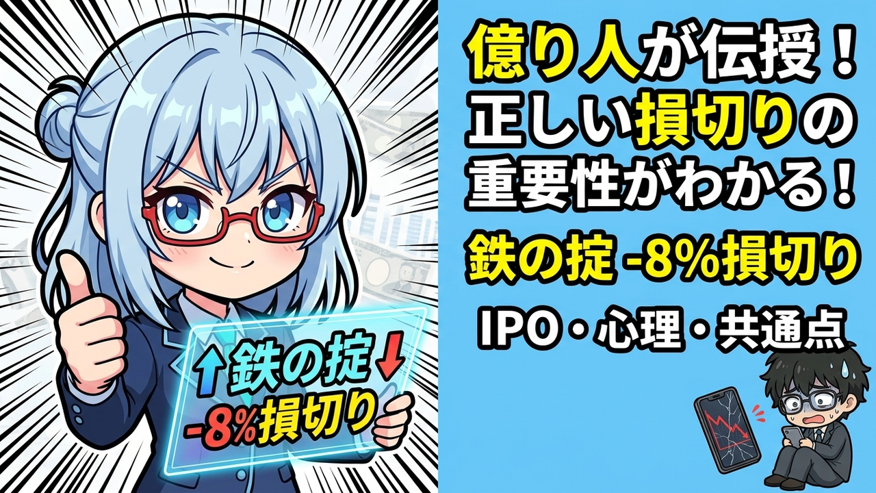 億り人4冊が全員言っていた『損切り-8%』という鉄の掟