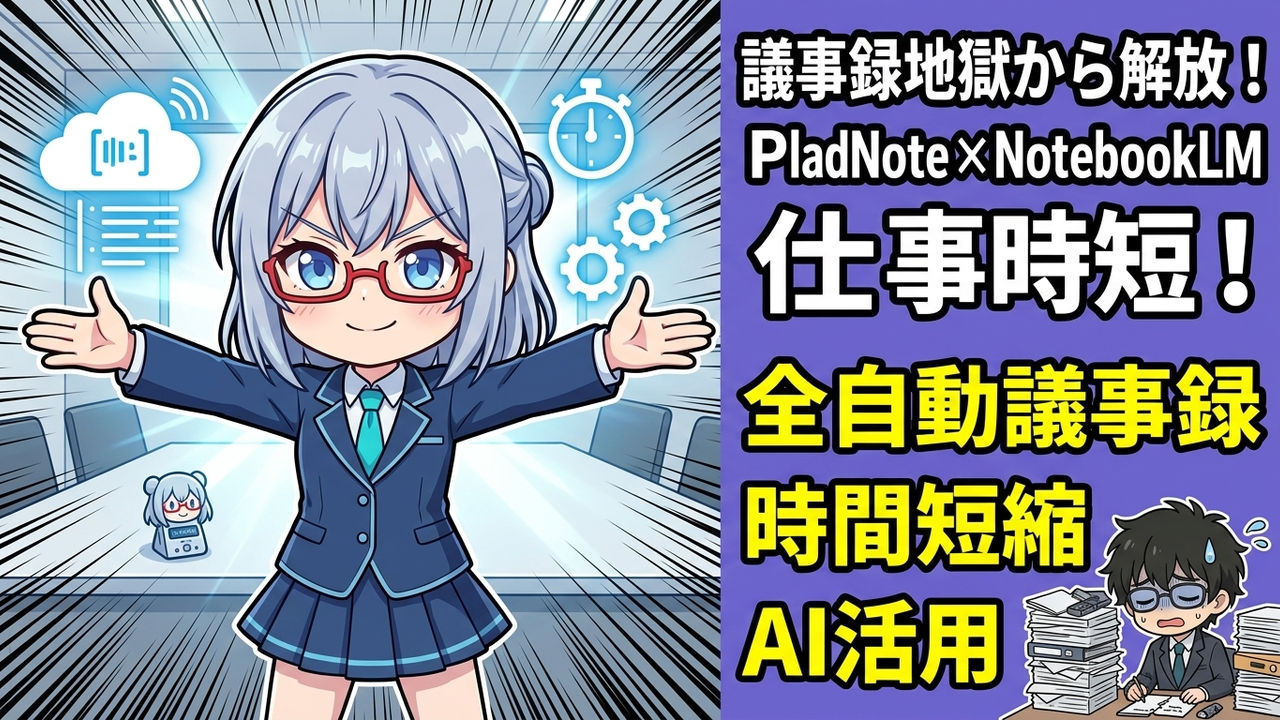 会議のたびに議事録で30分消えてた。PlaudNote×NotebookLMで完全無料・全自動化した中間管理職の仕事時短術