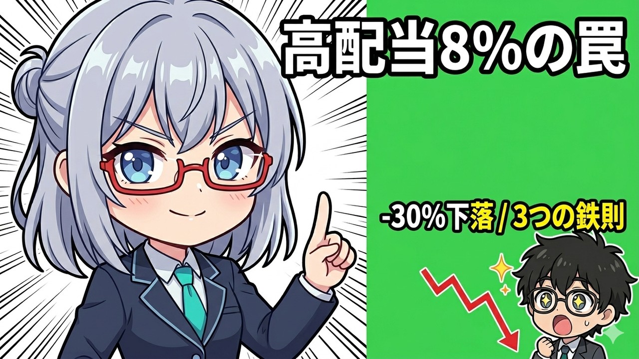 高配当8%の罠 -30%下落の事例 アイキャッチ