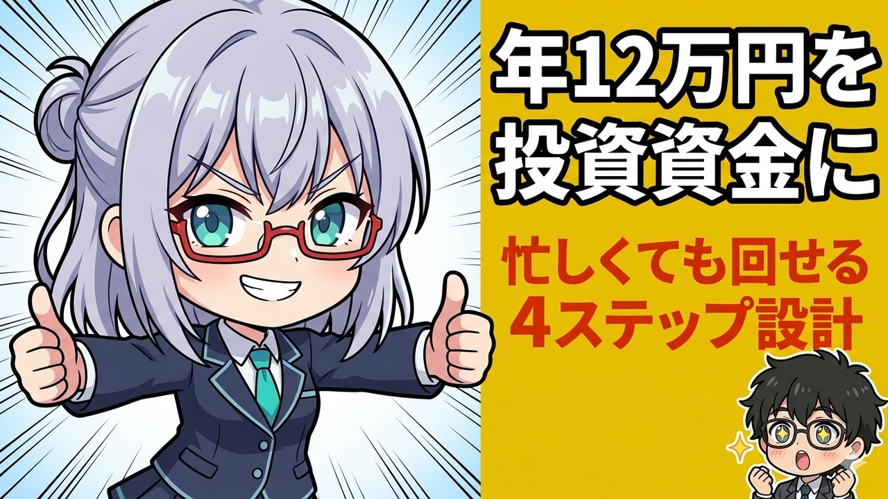 クレカ・ポイ活で年12万円を投資資金に変える4ステップ アイキャッチ