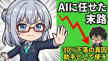 ChatGPT推奨銘柄が30%下落 AI投資の限界 アイキャッチ