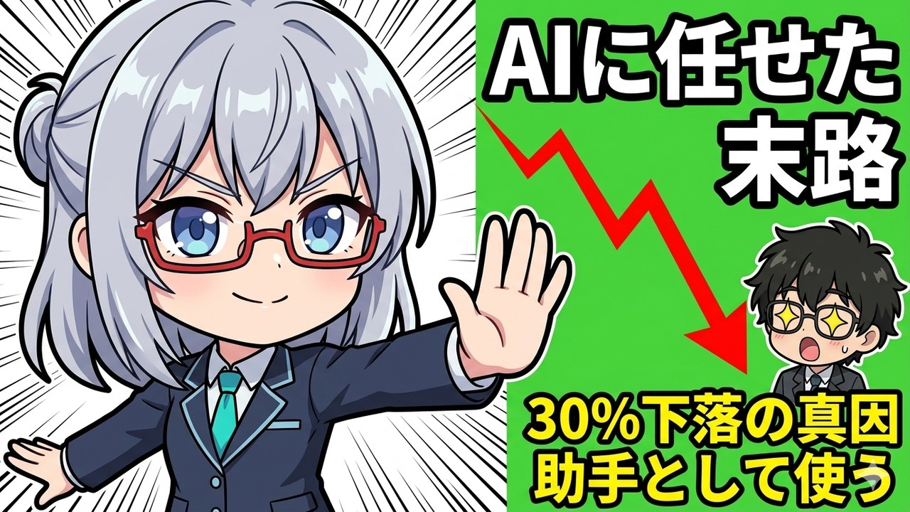 ChatGPT推奨銘柄が30%下落 AI投資の限界 アイキャッチ