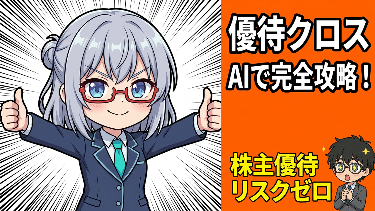 優待クロス取引をAIと完全攻略！リスクほぼゼロで確実に優待をもらう手順書