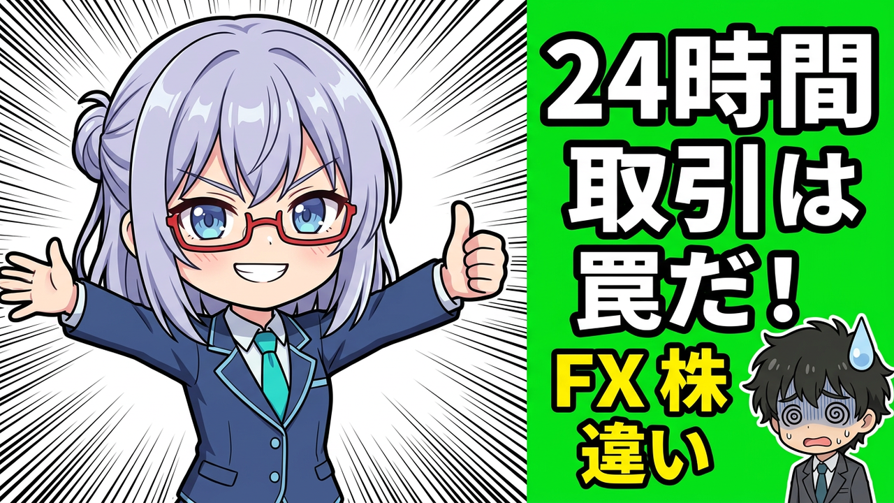 FXと株の決定的な違い｜「24時間取引できる」だけで始めると危ない理由をAIと学ぶ