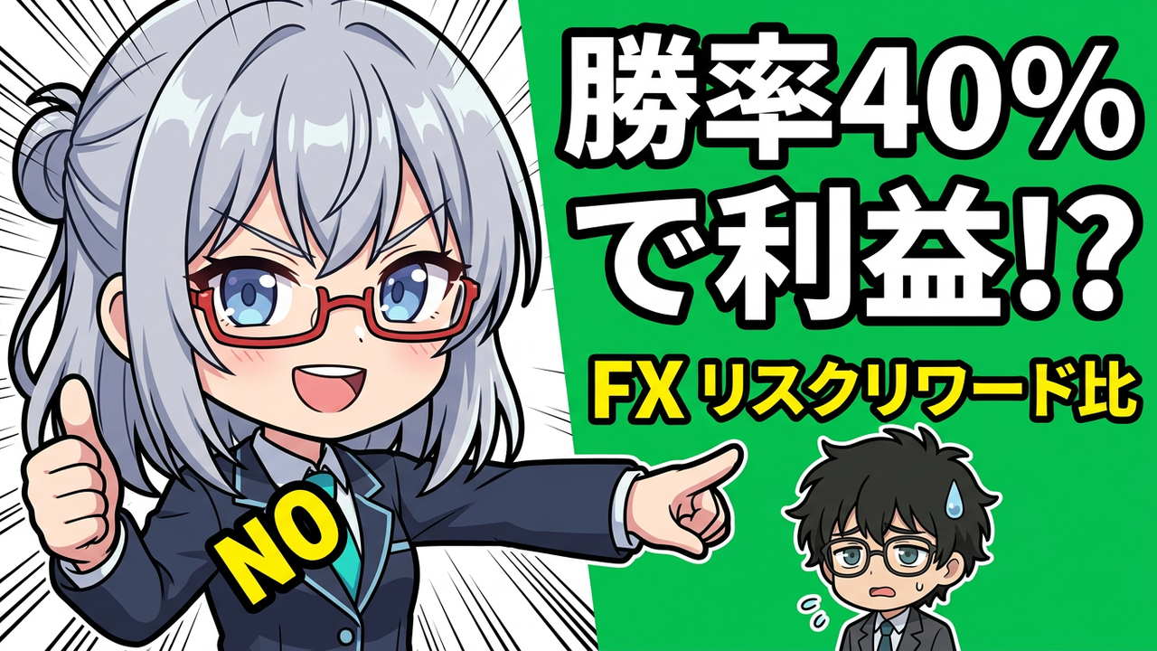 FXのリスクリワード比とは？「勝率40%でも利益が出る」仕組みを47歳がAIと理解する