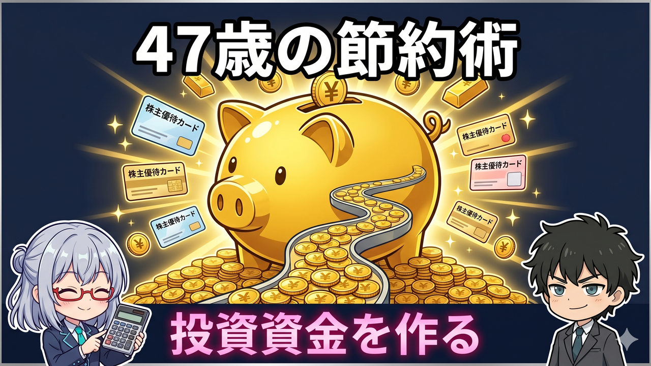 47歳の節約・お得術完全ガイド｜株主優待と固定費見直しで投資資金を月1万円作る